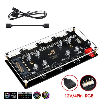 1 kuni 8 Splitter RGB PWM Hub PC Speed Controller Adapter Dimm Temperatuuri Kontrolli ASUS/MSI/GIGABYTE/ASRock Emaplaadid