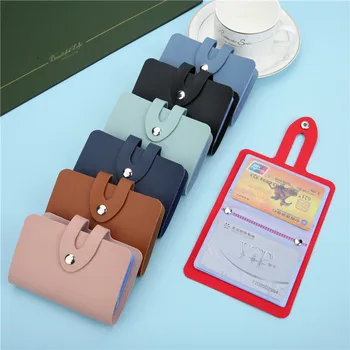 1 TK PU krediitkaardi omanik värviga visiitkaardi hoidja business ID-kaardi ladustamise kott kantavate kaart kasti meestele ja naistele