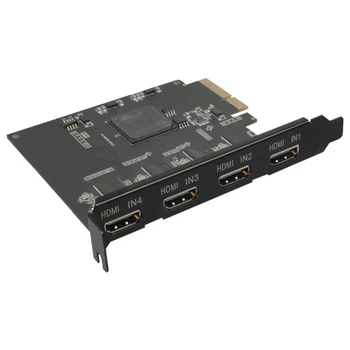 1080P HDMI-ühilduvate Capture Card PCIE 4-Channel Audio-Video Capture Seade Null-lag-Kanali Ultra-Low Latency