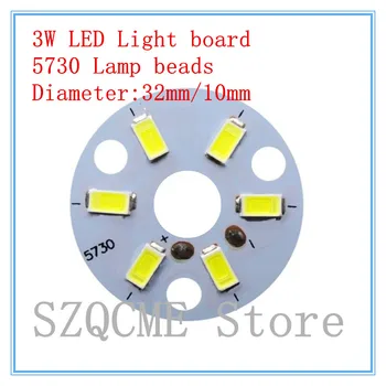 1TK 2TK 3W LED Light board Moodul 5730 Lamp helmed Valge soe valge DC 8-12V 350mA Läbimõõt 32mm Center auk 10mm valgusallikas