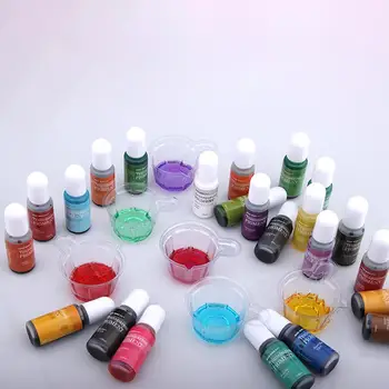 24 Värvi 10ml Läbipaistev Pärl Epoksüvaik Pigment Crystal UV-Epoksü Vaik Hallitusseened Pigment DIY Ehteid Teha Käsitööd Värvaine Värvi