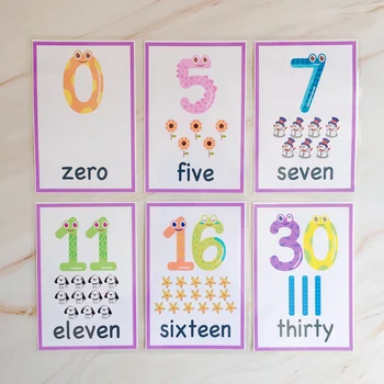29Pcs/Set Matemaatika Digitaalse Lapsed, inglise keele Õppimine Montessori Lugemisel Sõna Kaardi Tasku Flash Kaardi Alguses Haridus Mänguasjad Lastele