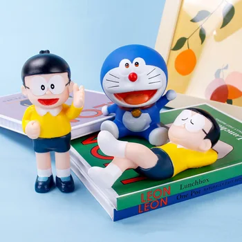 4.7-11.6 cm Anime Doraemon Nobita Nobi Q Versioon PVC Tegevus Arvandmed Auto Kook Teenetemärgi Mudel, Nukud, Mänguasjad, Laste Sünnipäev Kingitused
