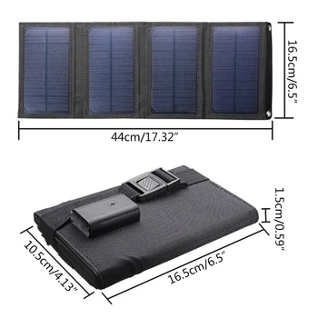 5V päikesepaneel Raku Laadija 20W USB Kokkupandav päikesepaneel Nutitelefonidele
