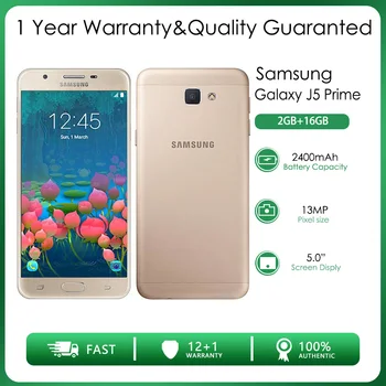 Algne Unlocked Samsung Galaxy J5 Peaminister G570 4G 2GB RAM, 16 GB ROM 13MP 5.0