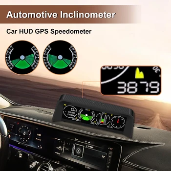 Auto HUD Inclinometer Head Up Display GPS Spidomeeter MPH Digitaalne Kompass Kalle Nurk Meetri Kõrguse Näidik Off-Road Sõidukite