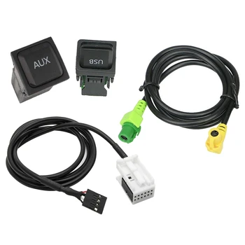 Auto USB-AUX-Lüliti Kaabel USB Audio Adapter RCD510 RNS315 Jaoks - B6 B7 Golf 5 MK5 Golf 6 MK6 5 MK5 CC