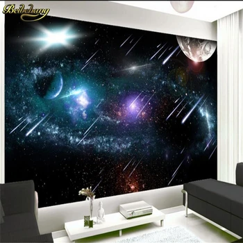 beibehang Custom Foto Tapeet Müüri Seina Kleebis Meteoor Space Star Maa Ruumi Välimine Galaxy kes Soovivad TV Taust Seina