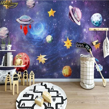 beibehang Laste toas seina maali cartoon star universe galaxy taust beebi magamistoa lakke ruumis tapeet seinamaaling