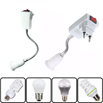 ELI ja USA Pistik E27 Pesa Lamp Omanik Kerge Pesa Lülitiga Lamp Omanik Energiasäästu Lampada LED Tabel Lamp Led Alus