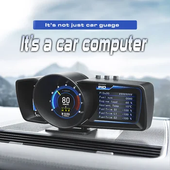 HUD OBD2 inglise Versiooni Pea Üles LCD Ekraan Auto Skanner Reis Arvuti, Kiirendi Afr RPM Turbo Piduri Test Universaalne Autod