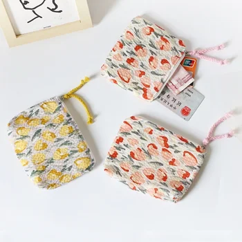 Jaapani Stiil Õie Mündi Rahakott Tüdrukud Armas Väike Rahakott Naistele Mini Kott Puuvill Muuta Rahakott Square Mündi Kott Kosmeetika Ladustamise Kott