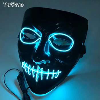Jube LED Valgustusega Vaimu Maski Õudus Halloween Terror Teema Maskeraad Karneval Pool Cosplay Rekvisiitide ööklubi Mask