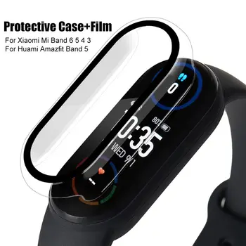 Luksus Ekraani Kaitsekile Juhul, Tolmu-tõend, Valvur Shell Film Miband 4 6 5 NFC Smart Watchband Täis kaitsekatte Puhul