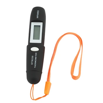 Mitte-Kontakt Mini Infrapuna Termomeeter Temperatuuri Mõõtmine IR Digitaalne LCD Ekraan, Infrapuna-Termomeeter Pen DT8220 Must