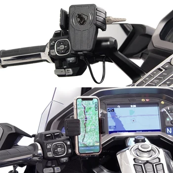 Mootorratta Traadita Laadimine GPS-Telefoni Omanik Navigatsiooni Bracket Honda Goldwing GL1800 F6B GL1800 DCT 2018-2021