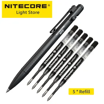 Nitecore NTP31 CNC Kahesuunaline Polt Tegevuse Taktikaline Pen enesekaitse Pastapliiats + Volfram Terasest Koonusekujuline Ots Klaas Vasar