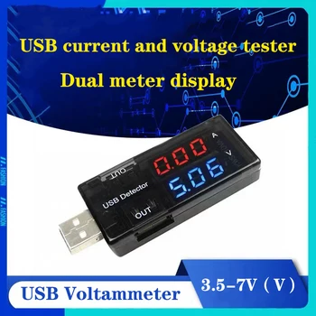 Punane+Sinine Dual USB-Praegune Pinge Laadimise Detektor Tester Aku Voltmeeter Ammeter Laadija Arst