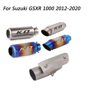 Põgeneda Mootorratta Lähis Ühendage Toru Ja 51mm Summuti Roostevabast Terasest väljalaskesüsteemi Jaoks Suzuki GSXR 1000 2012-2020