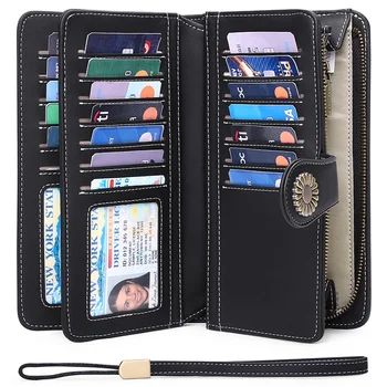 RFID antimagnetic naiste rahakott Uus Stiil Rahakott Pu rahakoti suure mahutavusega käekott
