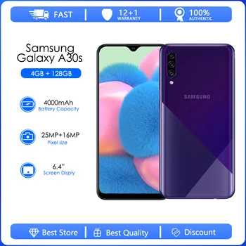 Samsung Galaxy A30S A307F Dual Sim Renoveeritud-Originaal Lukustamata 4GB 64GB Android Wi-Fi 16MP 6.4