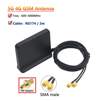 Signaali Suurendada 5G 4G LTE, 3G GSM Mimo Antenni Kõrge Saada 12dbi 600~6000Mhz Väline Omni WiFi Antenni TS9 SMA Isane Ruuter