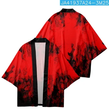 Streetwear Leek Prindi Kampsun, Kimono Särk 2023 Jaapani Traditsiooniline Haori Naised Mehed Beach Yukata Aasia Riided