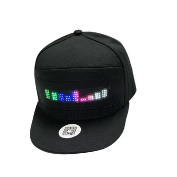 USB Laetav LED-Valgustusega Baseball Cap Helendav Vilkuv LED Pool Müts Digitaalse Kerge Kerimine Sõnumeid LED Müts Kork