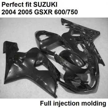 Uued mootorratta voolundi komplekt Suzuki süsti hallituse GSXR600 5 pr 2004 2005 must fairings set GSXR600/750 04 05 WN88