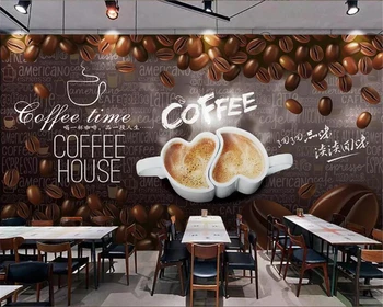 wellyu Custom suur 3d tapeet HD käsitsi maalitud kohvi ubadest kohvi oad dekoratiivse seina maali tausta tapeet