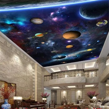 wellyu Kohandatud taustpildi 3d foto seinamaaling pimestav ruumi planeedi elutuba-hall, magamistuba lae zenith seinamaaling 3d tapeet seinamaaling