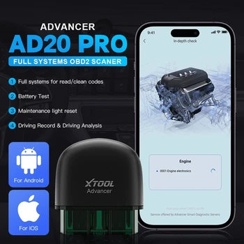 XTOOL Advancer AD20 PRO Kõigi Süsteemide Diagnostika Tööriist XTOOL AD20PRO Auto Skanner või ios/ Android Uuendus AD20/10 BT5.0
