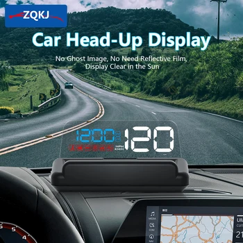 ZQKJ C500 HUD Auto OBD2 Head Up Display Kiiruse Projektor EOBD Auto Digitaalse Tarvikud Pardal Arvuti Vee Temperatuur