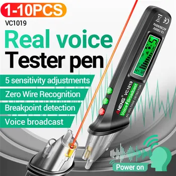 1-10pc VC1019 Intelligentne Voice Broadcast Test Pen 12V-1000V LCD Ekraan Broadcast Tester Automaatne Väljalülitus Võimsus Test