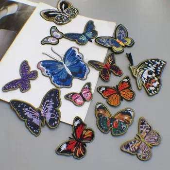 14PCS/palju Värvimine butterfly võlu riie plaaster applique teenetemärgi DIY mood tarvikud ilma liimi
