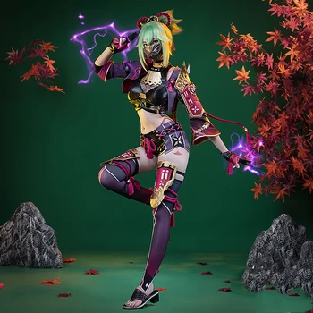 COSLEE Kuki Shinobu Cosplay Kostüüm Genshin Mõju Mäng Sobiks Halloween Tegevuse Osaline Komplekt Rolli Mängida Riided Naistele New2022