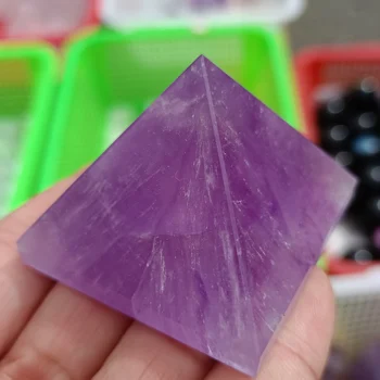 Looduslik Lilla Kristall Püramiid Mineraal-Näidis Reiki Tervendav, Energiat pärl Dekoratiivne Kingitus，Crystal Meditatsiooni Kivi